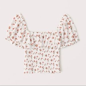 Abercrombie Smocked Waist Squareneck Top